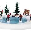Lemax Table Pieces<Lemax 94017 - After School Hockey Match, Battery-Operated (4.5V) - Christmas Village Table Pieces