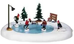 Lemax Table Pieces<Lemax 94017 - After School Hockey Match, Battery-Operated (4.5V) - Christmas Village Table Pieces