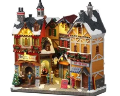 Lemax Facades<Lemax 25869 - Alpine Winter Shops, Battery-Operated (4.5-Volt) - Christmas Village Facades