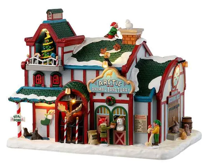 Lemax Santa's Wonderland<Lemax 35075 - Arctic Animal Sanctuary, Battery-Operated (4.5-Volt) - Santa's Wonderland