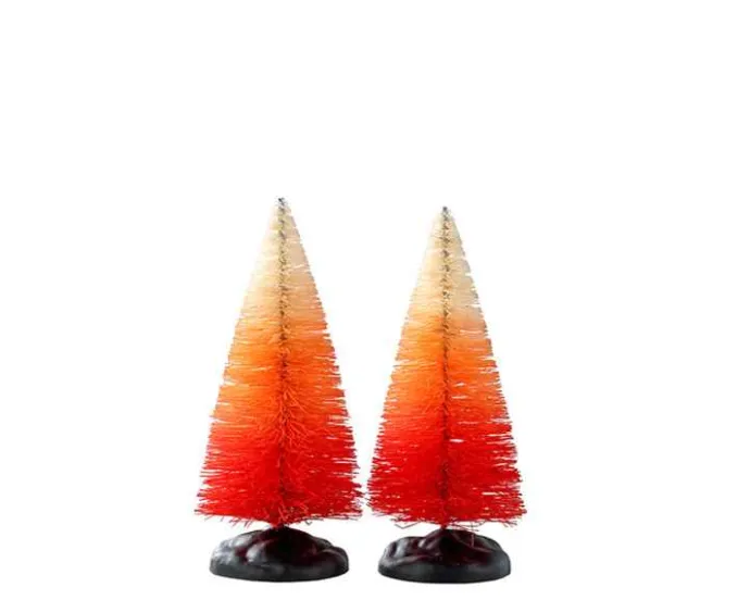 Lemax Trees<Lemax 24006 - Autumn Sunrise Tree, Small, Set Of 2 - Spooky Town Accessories; Trees