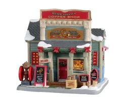 Lemax Caddington Village<Lemax 25929 - Bean Happy Coffee Shop - Caddington Village Christmas Houses & Buildings