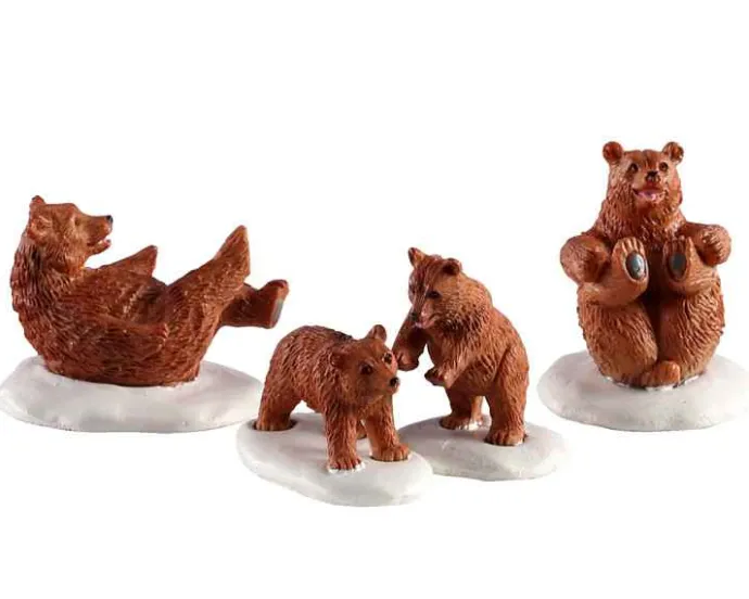 Lemax Figurines<Lemax 02943 - Bear Family Snow Day, Set Of 4 - Figurines