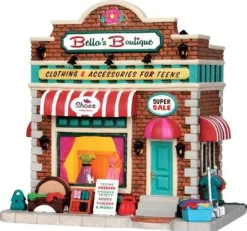 Lemax Jukebox Junction<Lemax 45720 - Bella's Boutique - Jukebox Junction Christmas Houses & Buildings
