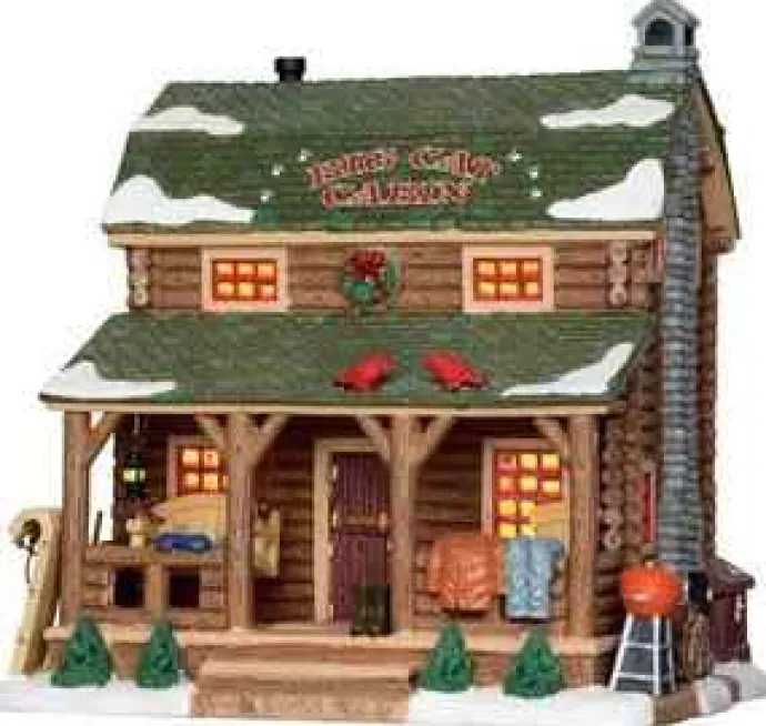 Lemax Vail Village<Lemax 25389 - Big Cat Cabin - Vail Village Christmas Houses & Buildings