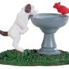 Lemax Misc. Accessories<Lemax 94535 - Bird Bath Dog Fountain - Misc. Accessories