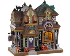 Lemax Spooky Town Houses<Lemax 05610 - Black Cat Halloween Decor - Spooky Town Houses