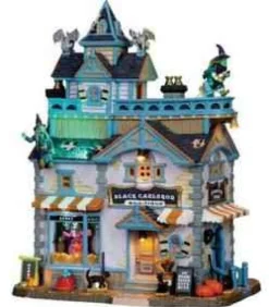 Lemax Spooky Town Houses<Lemax 05005 - Black Cauldron Boo-Tique, With 4.5V Adaptor (No Color Box) - Spooky Town Houses