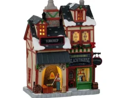 Lemax Caddington Village<Lemax 25887 - Blackthorne Glassworks - Caddington Village Christmas Houses & Buildings
