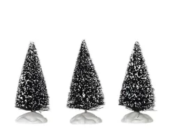 Lemax Trees<Lemax 04763 - Bristle Tree, Set Of 3, Mini - Trees