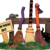 Lemax Spooky Town Accessories<Lemax 44737 - Broom Parking Rack - Spooky Town Halloween Village Accessories