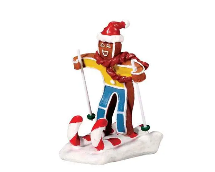 Lemax Sugar N Spice Figurines<Lemax 72484 - Candy Cane Skier - Sugar N Spice Figurines