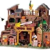Lemax Spooky Town Houses<Lemax 95802 - Chainsaw's Lumber Yard With 4.5V Adaptor - Spooky Town Halloween Village Houses & Buildings