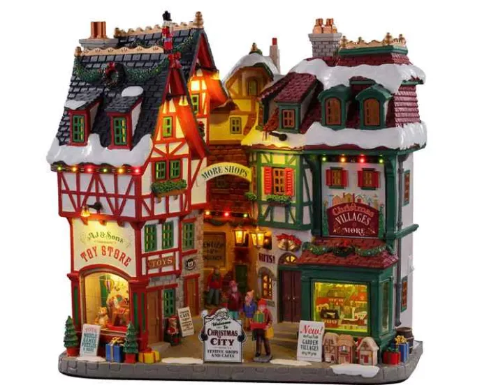 Lemax Facades<Lemax 15739 - Christmas City, Battery-Operated (4.5V) - Facades