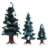 Lemax Misc. Accessories<Lemax 84407 - Christmas Evergreen Tree, Set Of 3 - Misc. Accessories