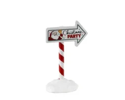 Lemax Misc. Accessories<Lemax 34093 - Christmas Party Sign - Misc. Accessories