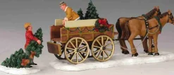 Lemax Table Pieces<Lemax 43451 - Christmas Tree Wagon, Set Of 2 - Christmas Village Table Pieces