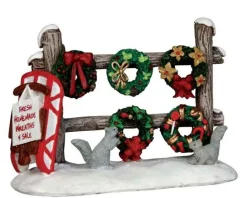 Lemax Misc. Accessories<Lemax 54942 - Christmas Wreaths 4 Sale - Misc. Accessories