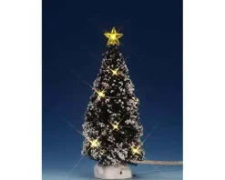 Lemax Trees<Lemax 74267 - Clear Light Evergreen Tree, Medium, Battery-Operated (4.5V) - Trees