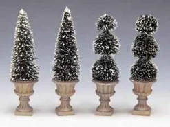 Lemax Trees<Lemax 34965 - Cone-Shaped & Sculpted Topiaries, Set Of 4 - Christmas Village Trees