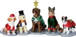 Lemax Figurines<Lemax 32126 - Costumed Canines, Set Of 5 - Christmas Village Figurines