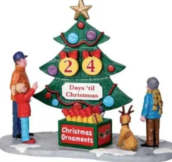 Lemax Table Pieces<Lemax 33011 - Countdown Tree, Set Of 7 - Christmas Village Table Pieces