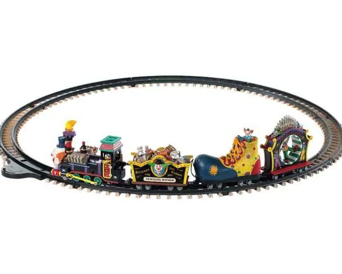 Lemax Spooky Town Accessories<Lemax 94486 - Crazy Clown Express, Battery-Operated (4.5-Volt) - Spooky Town Accessories