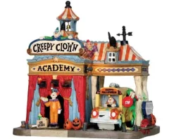 Lemax Spooky Town Houses<Lemax 55905 - Creepy Clown Academy, With 4.5-Volt Adaptor - Spooky Town Houses