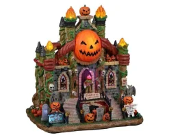 Lemax Spooky Town Houses<Lemax 25841 - Crypt Of The Lost Pumpkin Souls, With 4.5-Volt Adaptor - Spooky Town Halloween Village Houses & Buildings