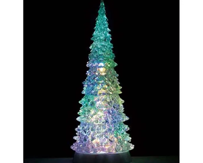 Lemax Trees<Lemax 94510 - Crystal Lighted Tree, 4 Color Changeable & Color Transformation, Xl, Battery-Operated (4.5-Volt) - Trees