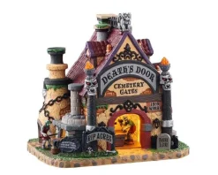 Lemax Spooky Town Houses<Lemax 05614 - Death's Door Cemetery Gates - Spooky Town Houses