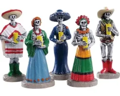 Lemax Spooky Town Figurines<Lemax 92729 - Dia De Los Muertos Vigil, Set Of 5 - Spooky Town Figurines