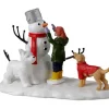Lemax Table Pieces<Lemax 33634 - Doggone Winter Fun - Table Pieces