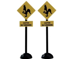 Lemax Misc. Accessories<Lemax 74238 - Elf Crossing Sign, Set Of 2 - Misc. Accessories