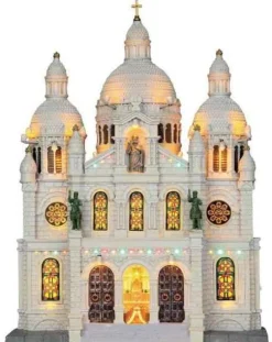 Lemax Facades<Lemax 25334 - Europe Cathedral, Battery-Operated (4.5V) - Christmas Village Facades