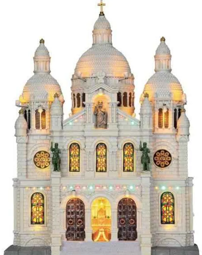 Lemax Facades<Lemax 25334 - Europe Cathedral, Battery-Operated (4.5V) - Christmas Village Facades