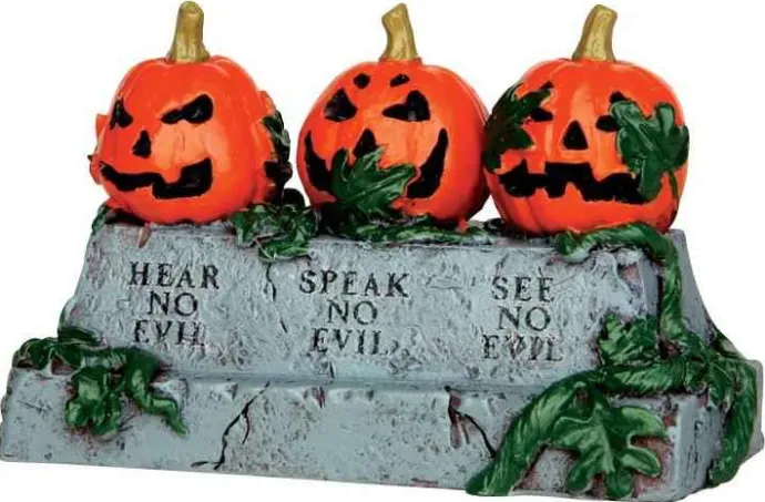 Lemax Spooky Town Accessories<Lemax 44750 - Evil Pumpkins - Spooky Town Halloween Village Accessories