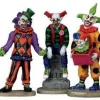 Lemax Spooky Town Figurines<Lemax 12885 - Evil Sinister Clowns, Set Of 3 - Spooky Town Halloween Village Figurines