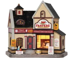 Lemax Caddington Village<Lemax 65128 - Fanfare Music Shop - Caddington Village