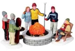 Lemax Table Pieces<Lemax 04223 - Fire Pit, Set Of 5, B/O (4.5V) - Christmas Village Table Pieces