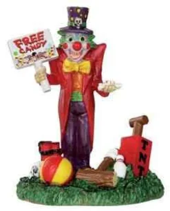 Lemax Spooky Town Figurines<Lemax 32102 - Free Candy Clown - Spooky Town Halloween Village Figurines