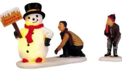 Lemax Table Pieces<Lemax 04511 - Frosty's Friendly Greeting, Set Of 2 B/O (4.5V) - Christmas Village Table Pieces