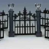 Lemax Spooky Town Accessories<Lemax 44139 - Gargoyle Fence, Set Of 5 - Spooky Town Halloween Village Accessories