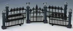 Lemax Spooky Town Accessories<Lemax 44139 - Gargoyle Fence, Set Of 5 - Spooky Town Halloween Village Accessories