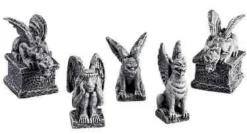 Lemax Spooky Town Figurines<Lemax 52124 - Gargoyles, Set Of 5 - Spooky Town Halloween Village Figurines