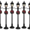 Lemax Misc. Accessories<Lemax 64500 - Gas Lantern Street Lamp, Set Of 8, Battery-Operated (4.5V) - Christmas Village Misc. Accessories