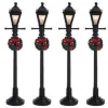 Lemax Misc. Accessories<Lemax 64498 - Gas Lantern Street Lamp, Set Of 4, Battery-Operated (4.5V) - Christmas Village Misc. Accessories