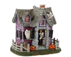 Lemax Spooky Town Accessories<Lemax 34080 - Ghost Cottage, Battery-Operated (3V) - Spooky Town Accessories