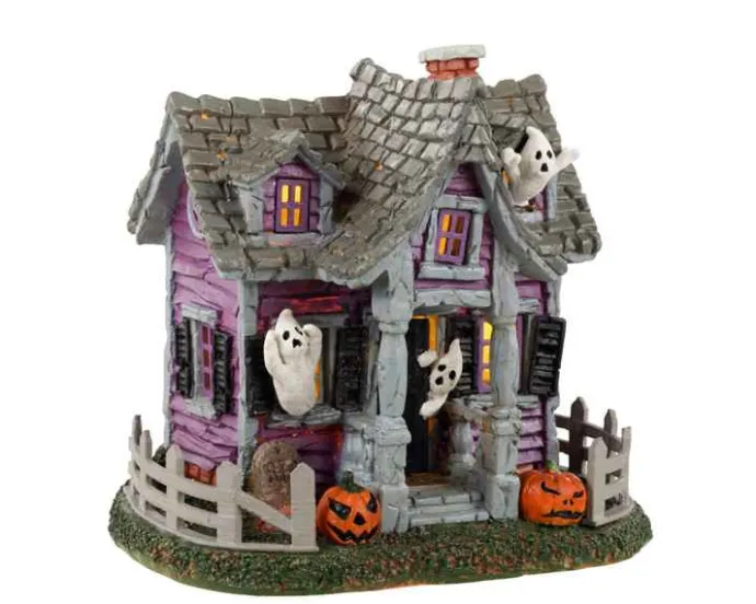 Lemax Spooky Town Accessories<Lemax 34080 - Ghost Cottage, Battery-Operated (3V) - Spooky Town Accessories