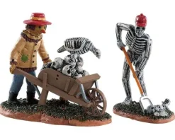 Lemax Spooky Town Figurines<Lemax 82573 - Ghoulish Gardeners, Set Of 2 - Spooky Town Figurines